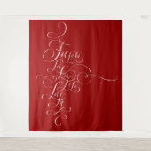 Fa la - Deck the Halls - Weihnachtskalligrafie Wandteppich (Vorderseite)
