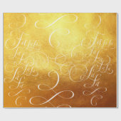 Fa la Deck - Weihnachts Gold Reich Geschenkpapier (Flach)