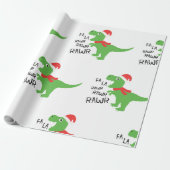 FA LA DINASOUR IN EINEM WEIHNACHTSMANNMÜTZE-BERICH GESCHENKPAPIER (Ungerollt)