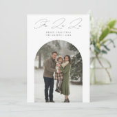 Fa La Elegante Foto Feiertagskarte (Stehend Vorderseite)