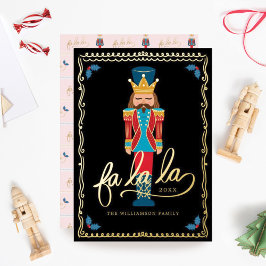 Fa La Elegante Weihnachts-Nutcracker Ballet Folien Feiertagskarte