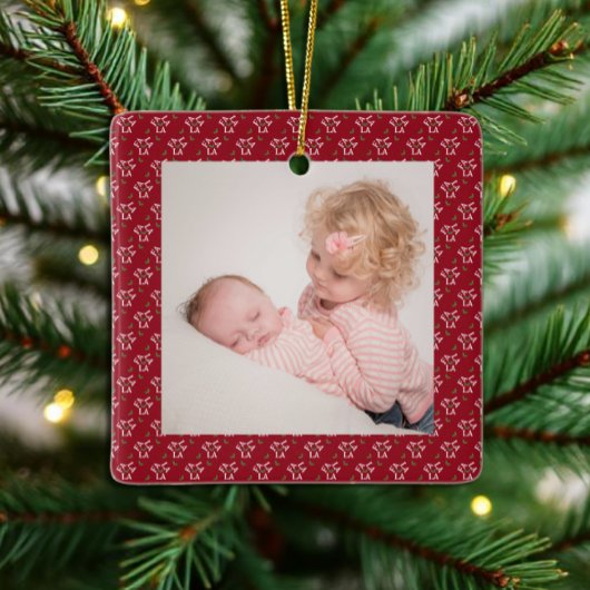 Fa La Festive Holly Weihnachten Keramikornament