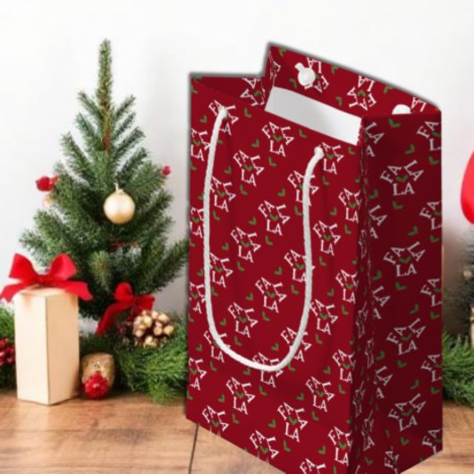 Fa La Festive Holly Weihnachten Kleine Geschenktüte
