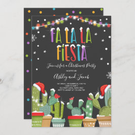 Fa La Fiesta Weihnachts-Party Einladung Cactus