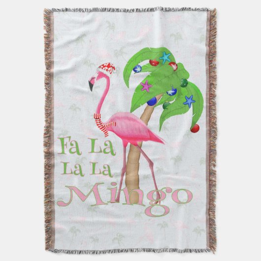 Fa La Flamingo Xmas Decke (Vorderseite Vertikal)