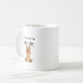 Fa La Funny Christmas Reindeer Coffee Tasse Spaß (Vorderseite Links)