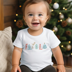Fa La Funny Christmas Tree Holiday Baby T-shirt