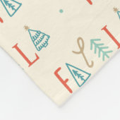 Fa La Funny Christmas Tree Holiday Fleecedecke (Ecke)