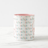 Fa La Funny Christmas Tree Personalisiertes Gesche Zweifarbige Tasse (Mittel)