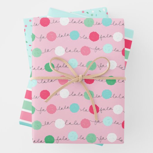 Fa La Garland Weihnachtswrapping Paper - Trial 1 Geschenkpapier Set (Beispiel)