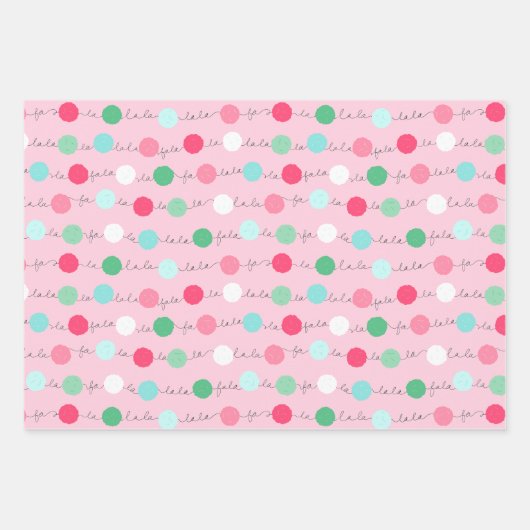 Fa La Garland Weihnachtswrapping Paper - Trial 1 Geschenkpapier Set (Vorderseite)