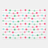 Fa La Garland Weihnachtswrapping Paper Trio 3 Geschenkpapier Set (Vorderseite 2)