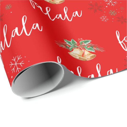 Fa La Hand Briefe Rotes Weihnachtsfest Geschenkpapier (Rolleneckpunkt)