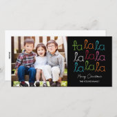 Fa La Holiday Foto Card Feiertagskarte (Vorne/Hinten)