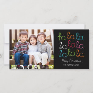 Fa La Holiday Foto Card Feiertagskarte