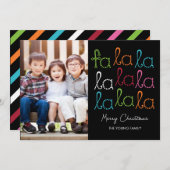 Fa La Holiday Foto Cards Feiertagskarte (Vorne/Hinten)