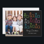 Fa La Holiday Foto Cards Feiertagskarte<br><div class="desc">Feiern Sie die Saison mit dieser modernen und stilvollen Urlaubskarte von Berry Berry Sweet.</div>