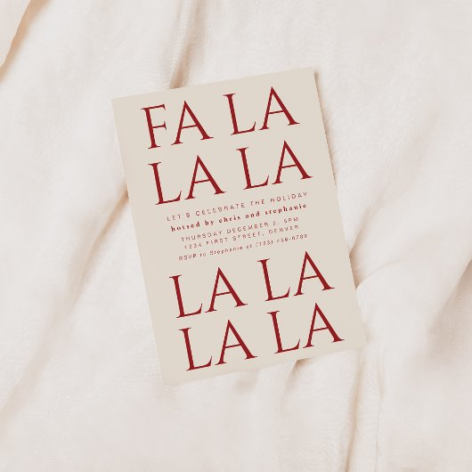 Fa La Holiday Weihnachten Party Einladung