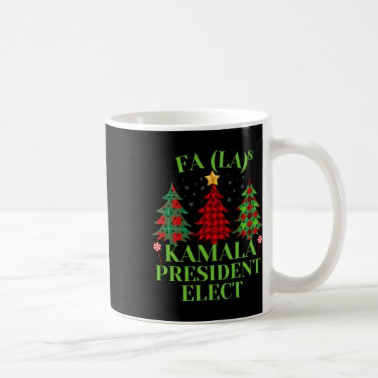 Fa La Karierte Weihnachten Kamala Präsident Elect Kaffeetasse (Rechts)