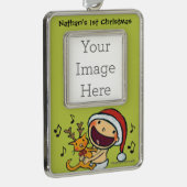 Fa-La-La-Baby Leslie-Patricellis Rahmen-Ornament Silber (Rechts)