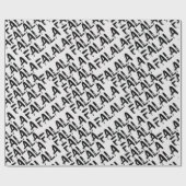 FA LA LA Bold Brush Letters Moderne Schwarz & Weiß Geschenkpapier (Flach)