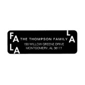 Fa La La Bold Letters Minimalist Modern Black (Vorne)