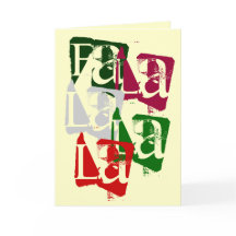 FA LA LA CHRISTMAS CARD