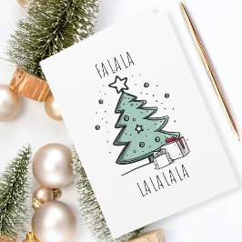 Fa La La Christmas Doodle Feiertagskarte