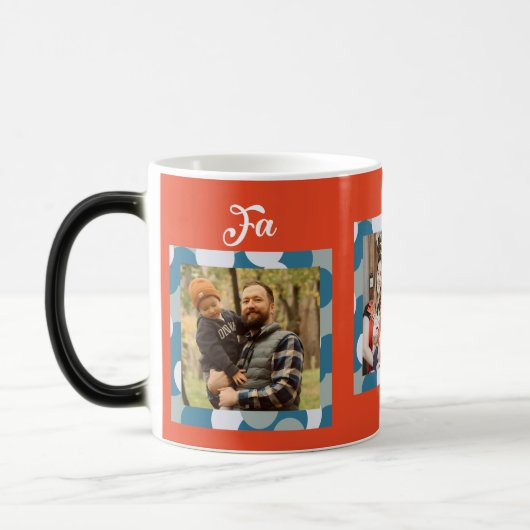 Fa La La Christmas Funny 3 Photo Collage Verwandlungstasse (Links)