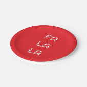 Fa La La christmas Pappteller (Schrägansicht)