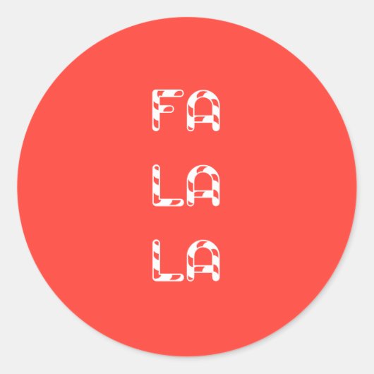 Fa La La christmas Runder Aufkleber (Vorderseite)