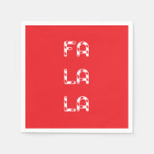 Fa La La christmas Serviette (Vorderseite)