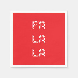 Fa La La christmas Serviette