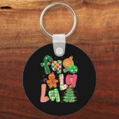 Fa La La Coquette Christmas Gingerbread Tree Schlüsselanhänger (Vorderseite)