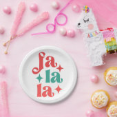 Fa La La - Design für Feiertage Pappteller (Party)
