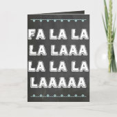 Fa-La-La Feiertagskarte (Vorderseite)