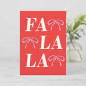 Fa La La Feiertagskarte (Stehend Vorderseite)