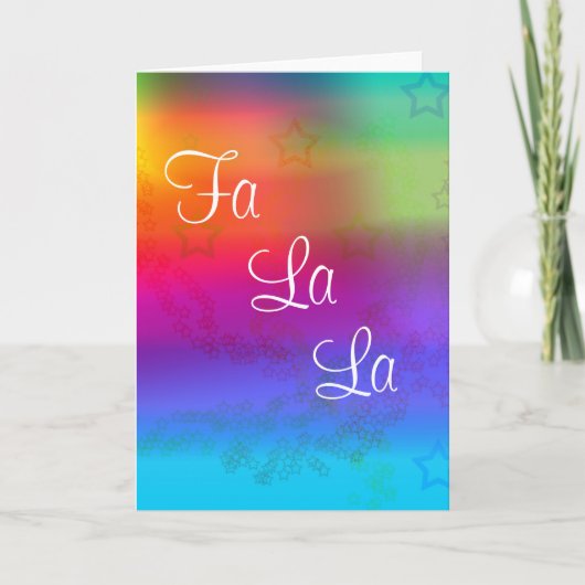 Fa La La Feiertagskarte (Vorderseite)