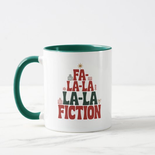 Fa-la-la Fiction Holiday Reading Tasse (Links)