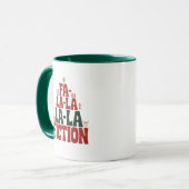 Fa-la-la Fiktion Feiertagslesung Tasse (Vorderseite Links)