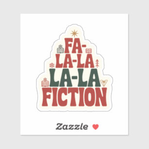 Fa-la-la Fiktion Weihnachtsbuch Aufkleber