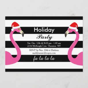 Fa la la Flamingo Feierliche Einladung