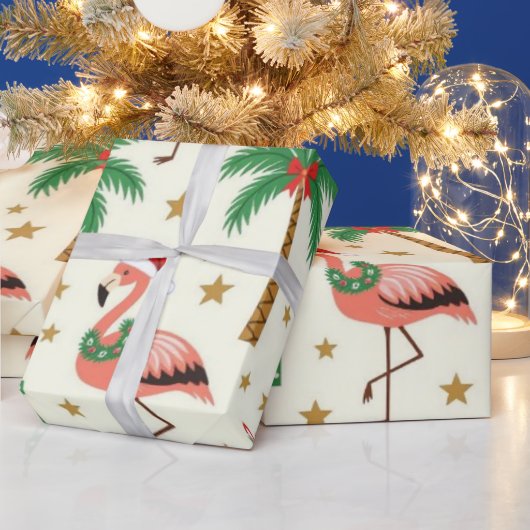 Fa-La-La-Flamingo Geschenkpapier (Feiertage)