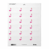 Fa la la Flamingo Holiday Address Label Adressaufkleber (Vorne)