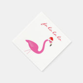 Fa la la Flamingo Holiday Napkin Serviette (Ecke)