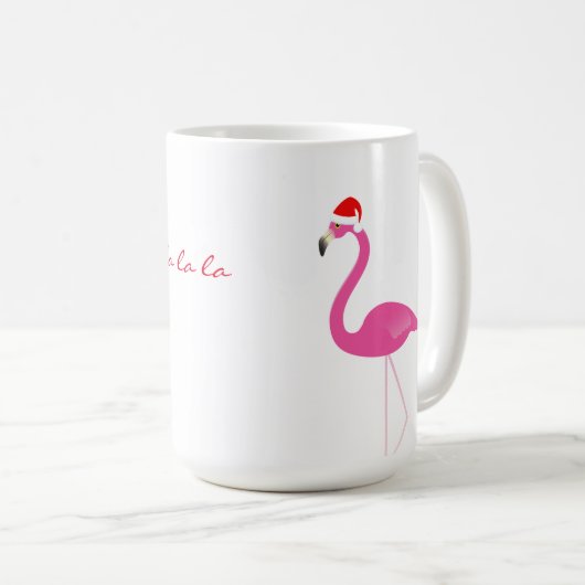 Fa la la Flamingo Holiday Tasse (VorderseiteRechts)