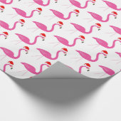 Fa la la Flamingo Holiday Wrapping Paper Geschenkpapier (Ecke)