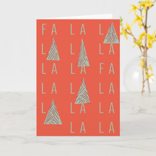 FA LA LA FOREST CHRISTMAS KARTE (Gelbe Blume)