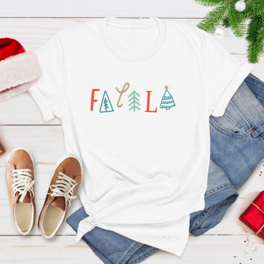 Fa La La Funny Christmas Tree Holiday T-Shirt