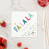 FA LA LA HOLIDAY ESSEN Fundus, fröhlich und farben Serviette (Beispiel)